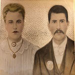 Wedding portrait of Luisa and Benedetto Martella